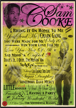 Sam Cooke, Poster, Graphic Design, Poster for Sale, Rock n Roll, Blues, Rhythm'n Blues, Punk, Sophie Lo